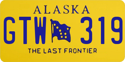 AK license plate GTW319