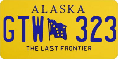 AK license plate GTW323