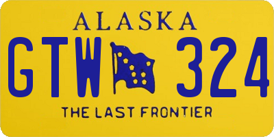 AK license plate GTW324