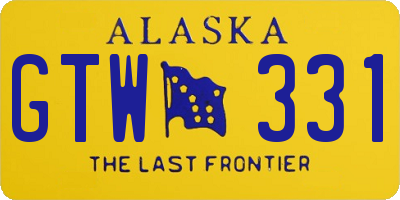 AK license plate GTW331