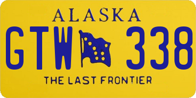 AK license plate GTW338