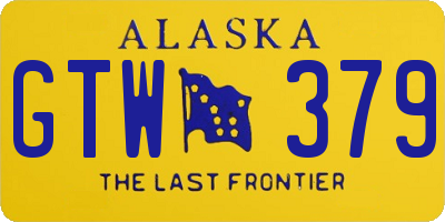 AK license plate GTW379