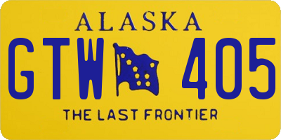 AK license plate GTW405