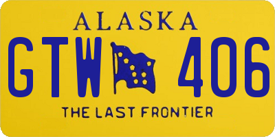 AK license plate GTW406