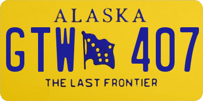 AK license plate GTW407