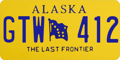 AK license plate GTW412