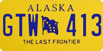 AK license plate GTW413