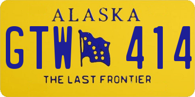 AK license plate GTW414