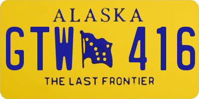 AK license plate GTW416