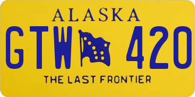 AK license plate GTW420