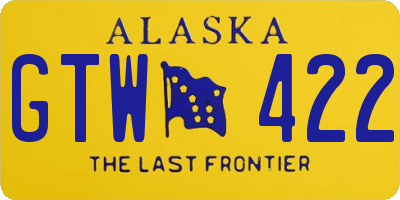 AK license plate GTW422