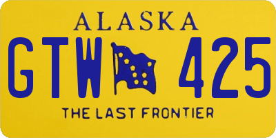 AK license plate GTW425