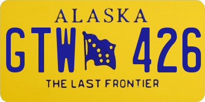 AK license plate GTW426