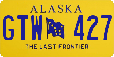 AK license plate GTW427