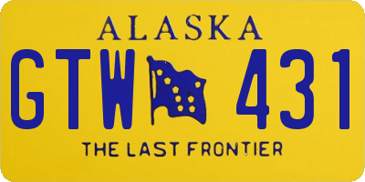 AK license plate GTW431