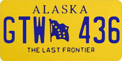 AK license plate GTW436