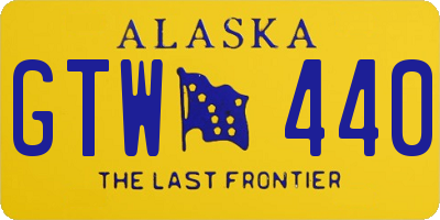 AK license plate GTW440