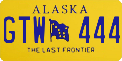 AK license plate GTW444