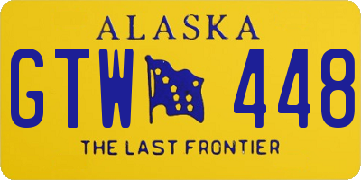 AK license plate GTW448