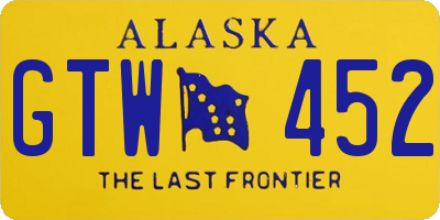 AK license plate GTW452