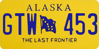 AK license plate GTW453