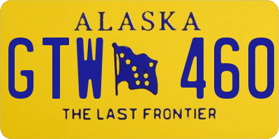 AK license plate GTW460