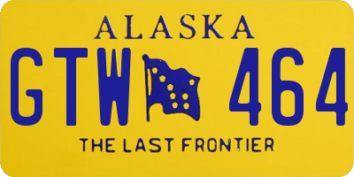 AK license plate GTW464