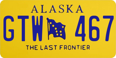 AK license plate GTW467