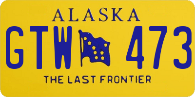 AK license plate GTW473