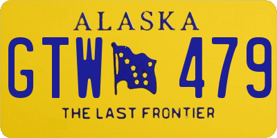 AK license plate GTW479