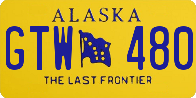 AK license plate GTW480