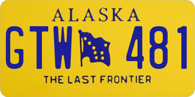 AK license plate GTW481