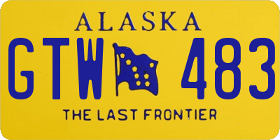 AK license plate GTW483