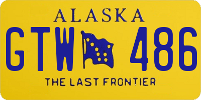 AK license plate GTW486