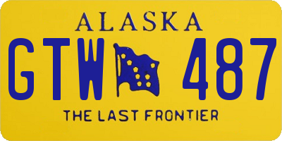 AK license plate GTW487