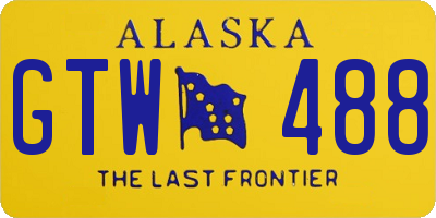 AK license plate GTW488