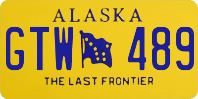 AK license plate GTW489