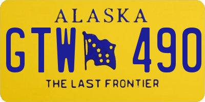 AK license plate GTW490