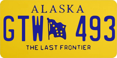 AK license plate GTW493