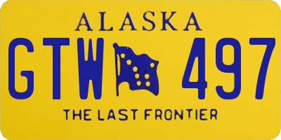 AK license plate GTW497