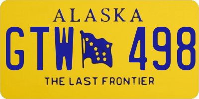 AK license plate GTW498