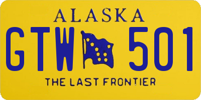 AK license plate GTW501