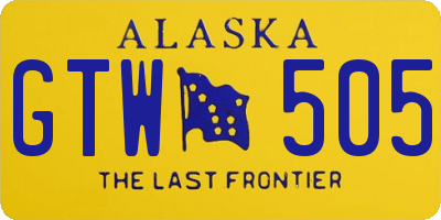 AK license plate GTW505