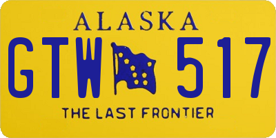 AK license plate GTW517