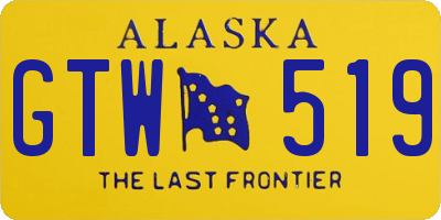 AK license plate GTW519