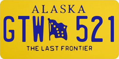 AK license plate GTW521