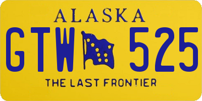 AK license plate GTW525