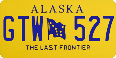 AK license plate GTW527