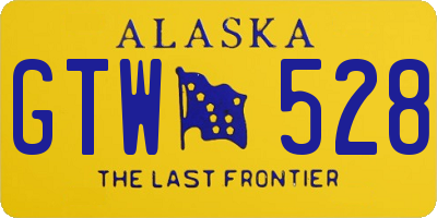 AK license plate GTW528