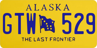 AK license plate GTW529